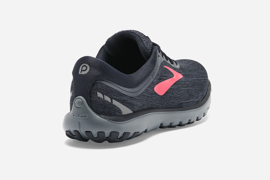 Brooks Pureflow 7 Road Running Shoes Womens - Black/Pink - AIXYT-8621